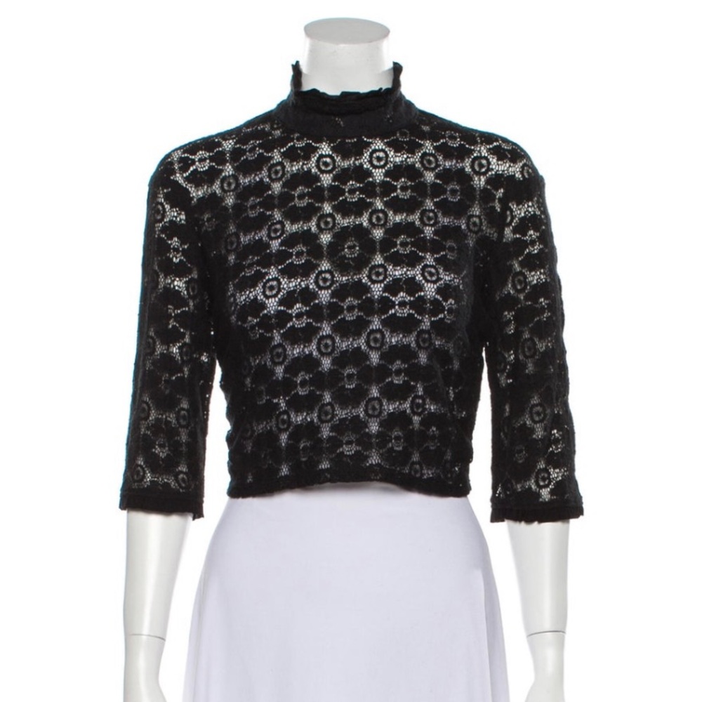 Crochet / lace Ref high neck crop top